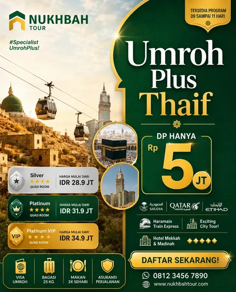 Flyer Umroh Plus Thaif 11 Hari
